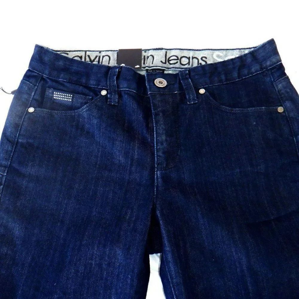 Calvin Klein dk blue skinny leg jeans NWT